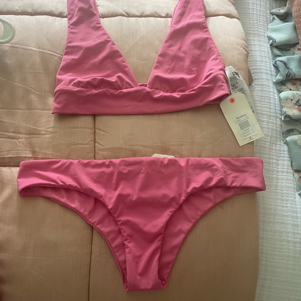 Billabong Pink Plunge Bikini Top and Bottom